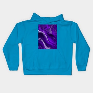 PURPLE LIQUID MARBLE DESIGN, PATTERN Kids Hoodie